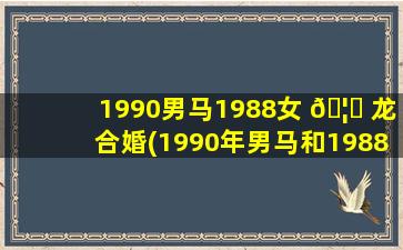 1990男马1988女 🦍 龙合婚(1990年男马和1988年女龙婚姻怎么样 🌴 )